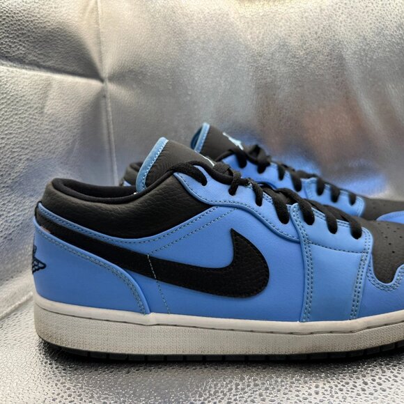Size 11.5 Nike Air Jordan 1 Mens Blue‎ Black Lace-Up Athletic Sneaker 553558-403 main image 6
